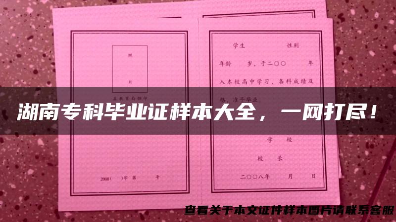 湖南专科毕业证样本大全，一网打尽！