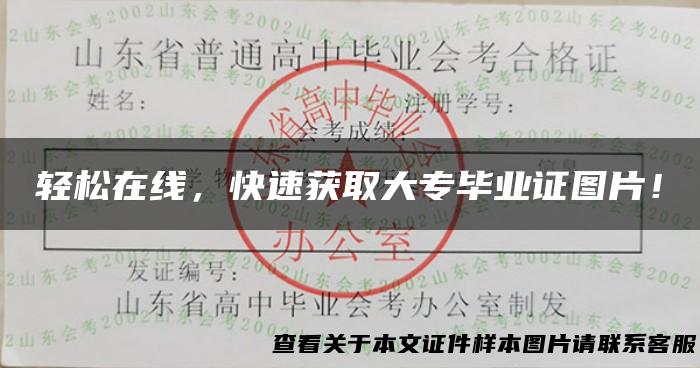 轻松在线，快速获取大专毕业证图片！