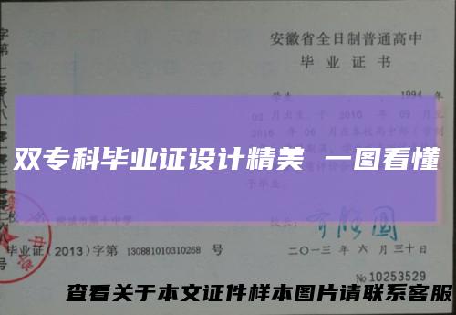 双专科毕业证设计精美 一图看懂