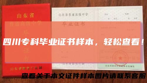 四川专科毕业证书样本，轻松查看！
