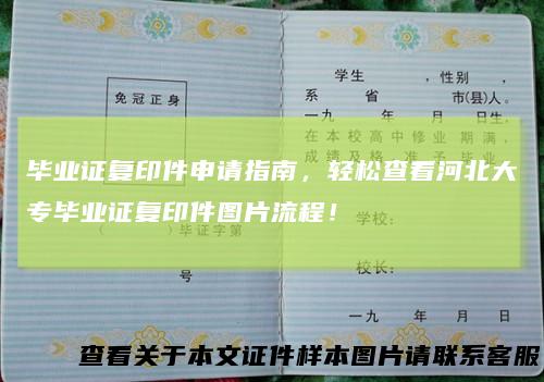 毕业证复印件申请指南,轻松查看河北大专毕业证复印件图片流程!