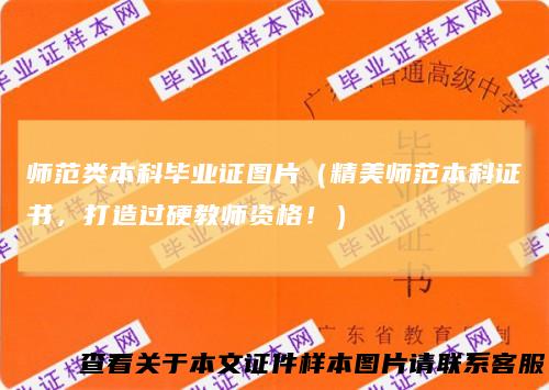 师范类本科毕业证图片（精美师范本科证书，打造过硬教师资格！）