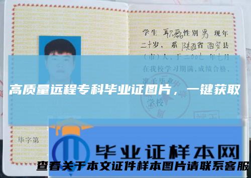 高质量远程专科毕业证图片，一键获取