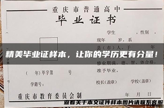 精美毕业证样本，让你的学历更有分量！