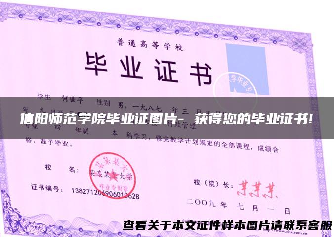 信阳师范学院毕业证图片- 获得您的毕业证书!