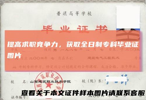 提高求职竞争力,获取全日制专科毕业证图片