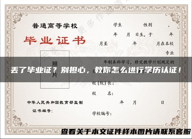丢了毕业证？别担心，教你怎么进行学历认证！