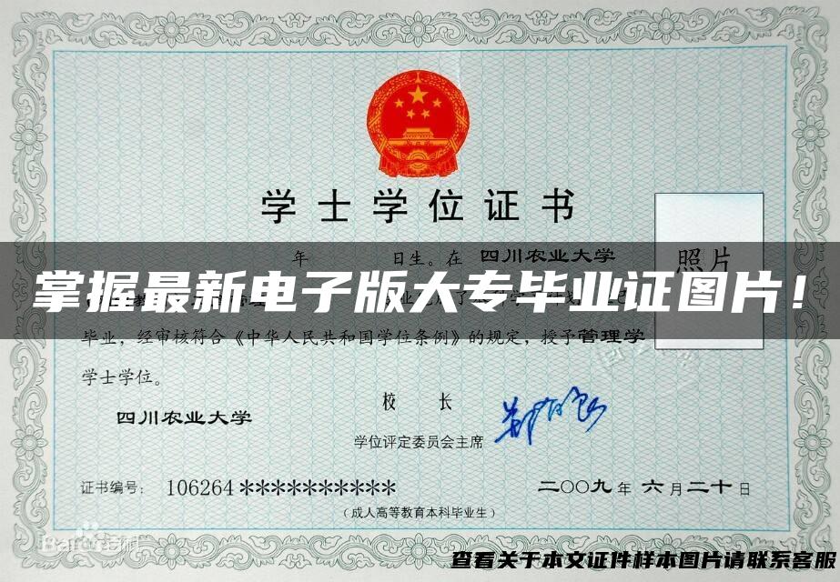 掌握最新电子版大专毕业证图片！