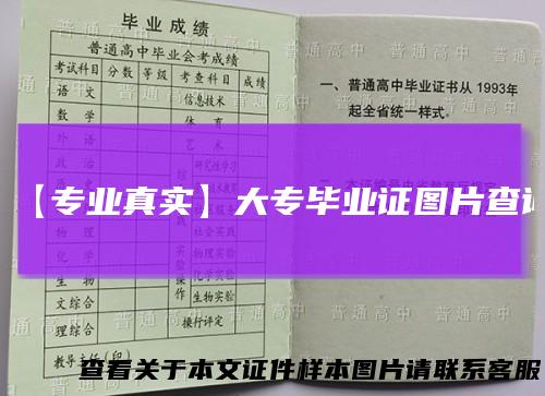 【专业真实】大专毕业证图片查询