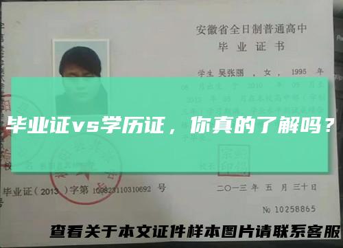 毕业证vs学历证，你真的了解吗？