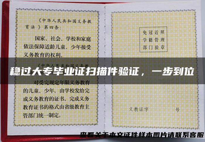 稳过大专毕业证扫描件验证，一步到位
