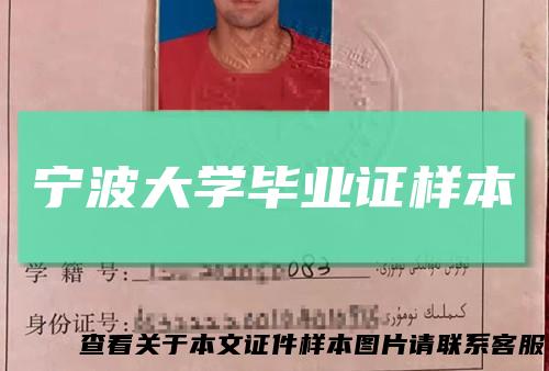 宁波大学毕业证样本