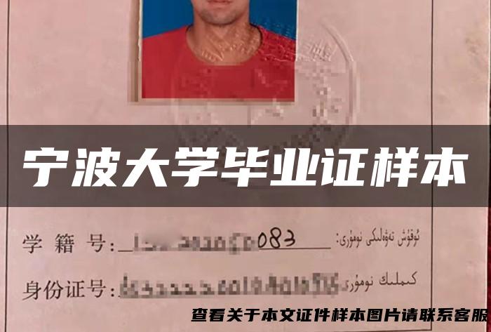 宁波大学毕业证样本
