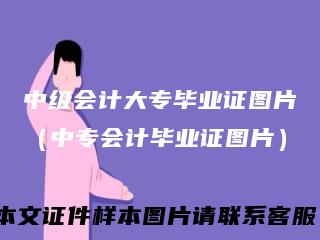 中级会计大专毕业证图片（中专会计毕业证图片）