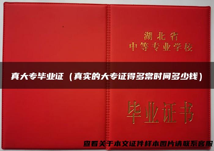 真大专毕业证（真实的大专证得多常时间多少钱）