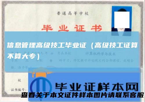 信息管理高级技工毕业证（高级技工证算不算大专）