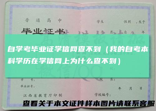 自学考毕业证学信网查不到（我的自考本科学历在学信网上为什么查不到）