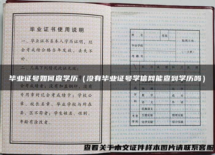 毕业证号如何查学历（没有毕业证号学信网能查到学历吗）