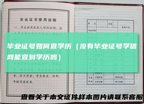 毕业证号如何查学历（没有毕业证号学信网能查到学历吗）