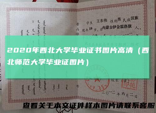2020年西北大学毕业证书图片高清（西北师范大学毕业证图片）