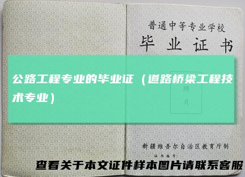 公路工程专业的毕业证（道路桥梁工程技术专业）