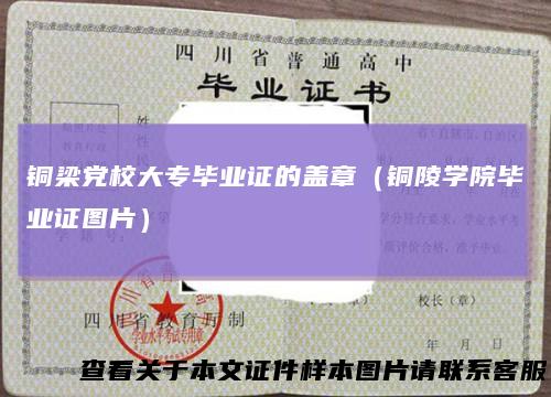 铜梁党校大专毕业证的盖章（铜陵学院毕业证图片）