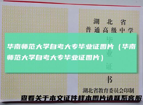 华南师范大学自考大专毕业证图片（华南师范大学自考大专毕业证图片）