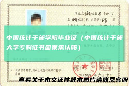 中国统计干部学院毕业证(中国统计干部大学专科证书国家承认吗)