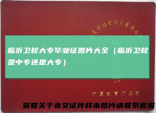 临沂卫校大专毕业证图片大全（临沂卫校是中专还是大专）