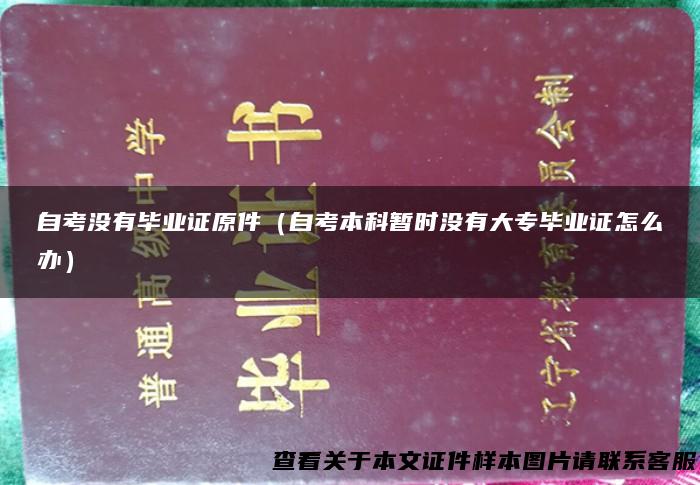 自考没有毕业证原件（自考本科暂时没有大专毕业证怎么办）