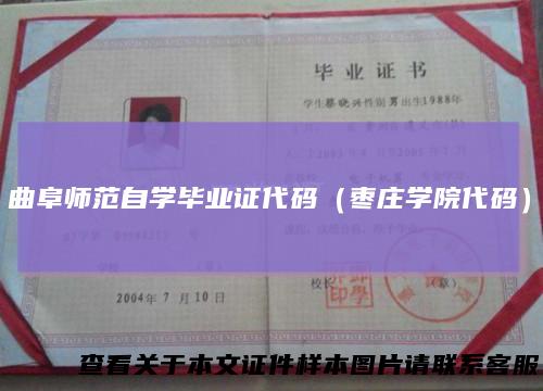 曲阜师范自学毕业证代码（枣庄学院代码）