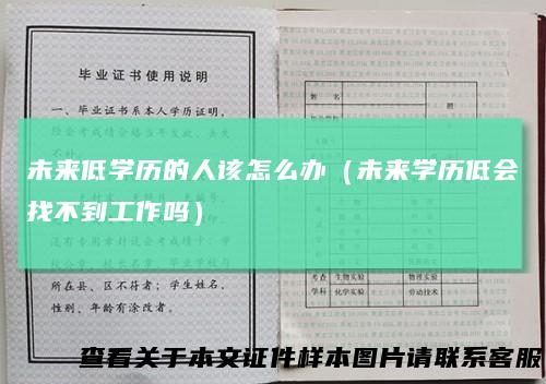 未来低学历的人该怎么办（未来学历低会找不到工作吗）
