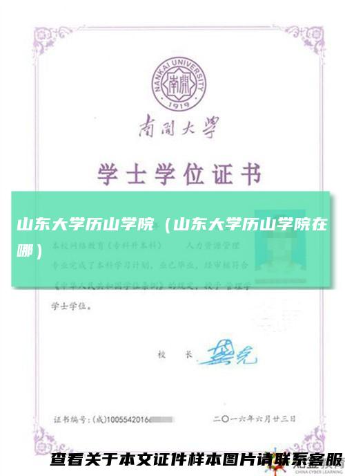 山东大学历山学院（山东大学历山学院在哪）