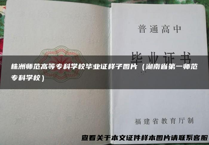 株洲师范高等专科学校毕业证样子图片（湖南省第一师范专科学校）