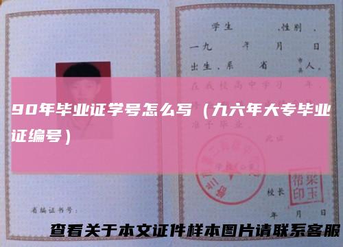 90年毕业证学号怎么写(九六年大专毕业证编号)