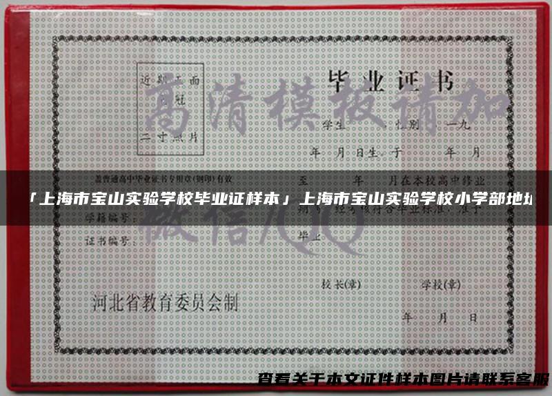 「上海市宝山实验学校毕业证样本」上海市宝山实验学校小学部地址
