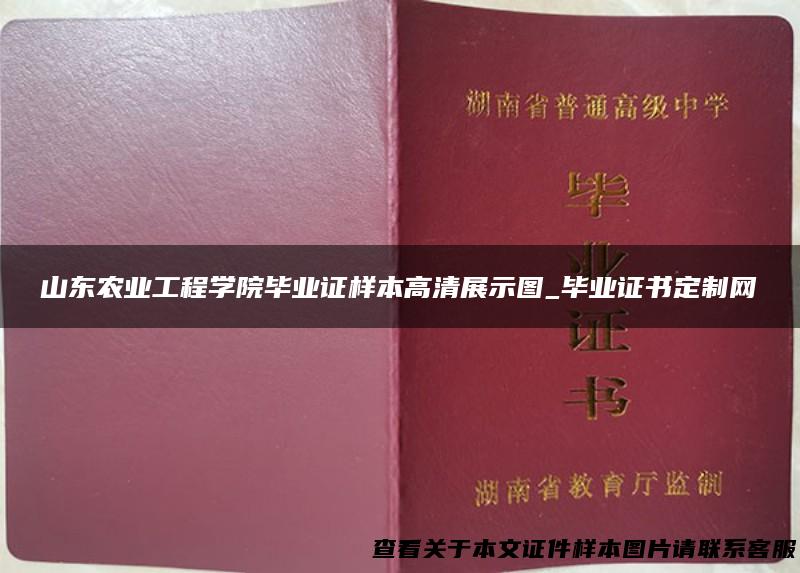 山东农业工程学院毕业证样本高清展示图_毕业证书定制网
