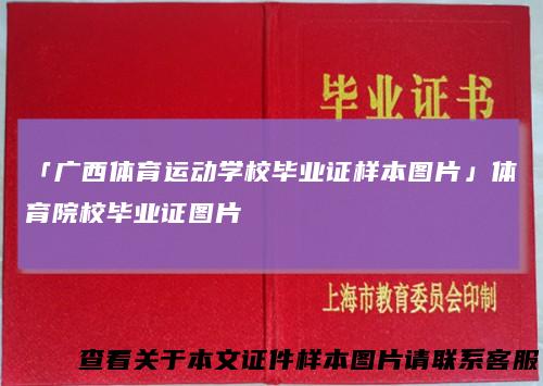 「广西体育运动学校毕业证样本图片」体育院校毕业证图片