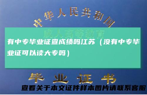 有中专毕业证查成绩吗江苏（没有中专毕业证可以读大专吗）