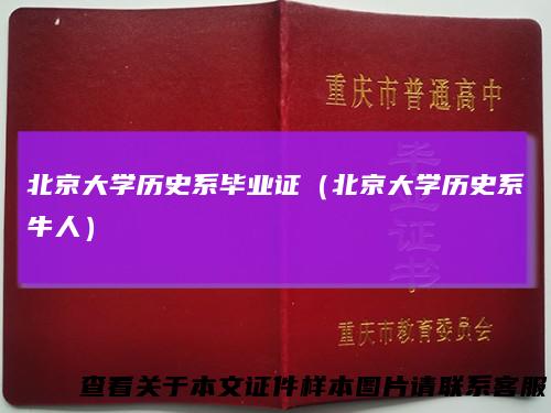 北京大学历史系毕业证（北京大学历史系牛人）