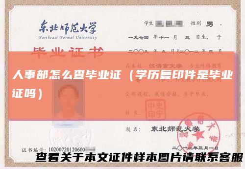 人事部怎么查毕业证(学历复印件是毕业证吗)