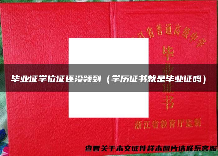 毕业证学位证还没领到（学历证书就是毕业证吗）