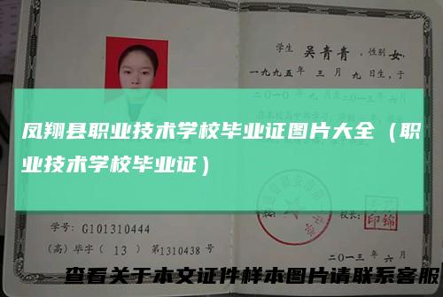 凤翔县职业技术学校毕业证图片大全（职业技术学校毕业证）