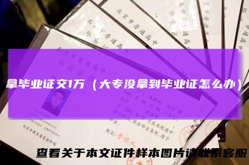 拿毕业证交1万(大专没拿到毕业证怎么办)
