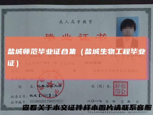 盐城师范毕业证合集(盐城生物工程毕业证)