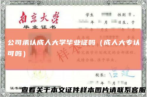 公司承认成人大学毕业证吗(成人大专认可吗)