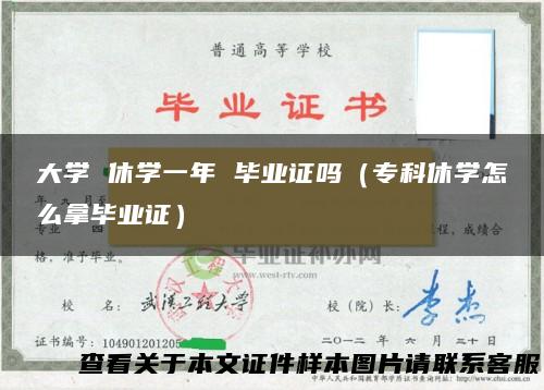 大学 休学一年 毕业证吗（专科休学怎么拿毕业证）