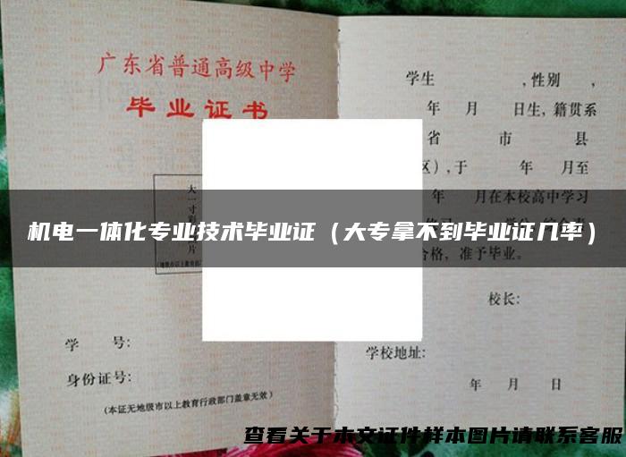 机电一体化专业技术毕业证（大专拿不到毕业证几率）