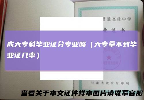 成大专科毕业证分专业吗（大专拿不到毕业证几率）