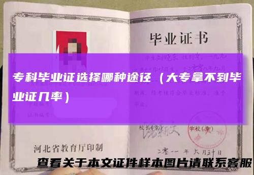 专科毕业证选择哪种途径（大专拿不到毕业证几率）